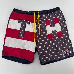 Rare 1990's Tommy Hilfiger International Games Board Shorts w/Drawstring SIZE XL